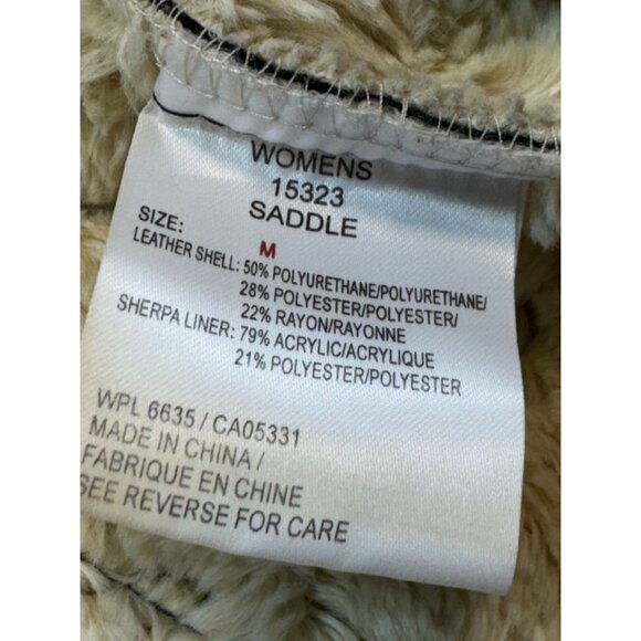 Woolrich Womens Outdoor Faux Leather Sherpa Lined Vest Medium Brown Leaf - Picture 5 of 13